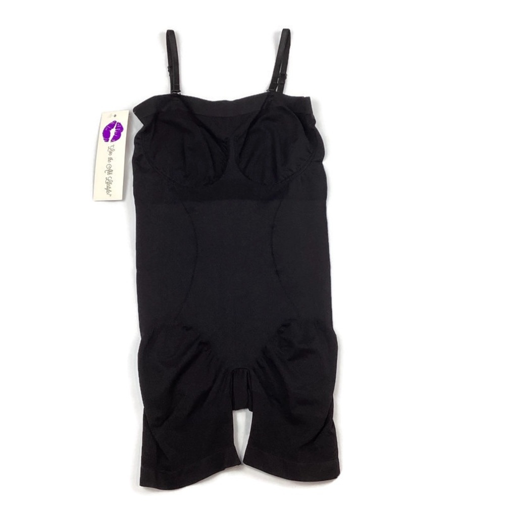 Rhonda Shear Seamless Smoothing Black Bodysuit XL